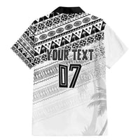 Fiji Rugby Custom Kaiviti Masi Family Matching Mermaid Dress and Hawaiian Shirt Black - Polynesian Pride