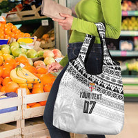 Fiji Rugby Custom Kaiviti Masi Grocery Bag Black - Polynesian Pride