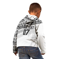 Fiji Rugby Custom Kaiviti Masi Kid Hoodie Black - Polynesian Pride