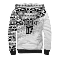 Fiji Rugby Custom Kaiviti Masi Sherpa Hoodie Black - Polynesian Pride