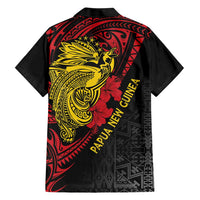 Papua New Guinea 49th Independence Day Family Matching Short Sleeve Bodycon Dress and Hawaiian Shirt Motuan Revareva Bird-of-Paradise