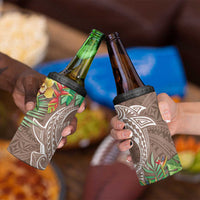 Polynesia 4 in 1 Can Cooler Tumbler Sharks Duo Tropical Brown