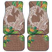 Polynesia Car Mats Sharks Duo Tropical Brown