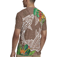 Polynesia Rugby Jersey Sharks Duo Tropical Brown
