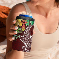 Polynesia 4 in 1 Can Cooler Tumbler Sharks Duo Tropical Oxblood