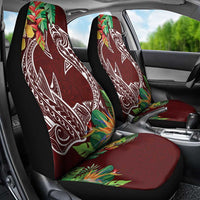 Polynesia Car Seat Cover Sharks Duo Tropical Oxblood