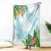 Polynesia Blanket Sharks Duo Tropical Turquoise