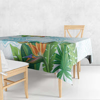 Polynesia Tablecloth Sharks Duo Tropical Turquoise