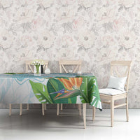 Polynesia Tablecloth Sharks Duo Tropical Turquoise