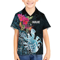 Niue Personalised Family Matching Tank Maxi Dress and Hawaiian Shirt Hiapo Mix Coconut Crab