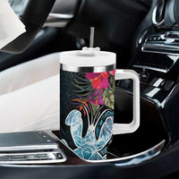 Niue Tumbler With Handle Hiapo Mix Coconut Crab