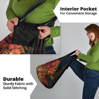 Niue Fakaalofa Atu Personalised Grocery Bag Whale Hiapo Fiery Motif