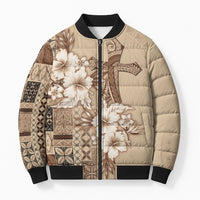 Samoa AIGA Mamanu Siapo Malu Motifs Bomber Puffer Jacket