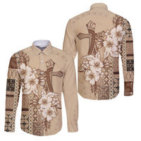 Samoa AIGA Mamanu Siapo Malu Motifs Family Matching Long Sleeve Bodycon Dress and Hawaiian Shirt