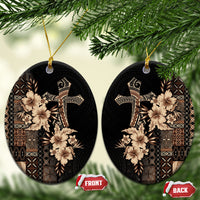 Samoa AIGA Mamanu Siapo Malu Motifs Ceramic Ornament Black Ver