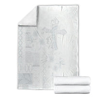 Samoa AIGA Mamanu Siapo Malu Motifs Blanket Lotu a Tamaiti White Ver