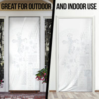 Samoa AIGA Mamanu Siapo Malu Motifs Door Cover Lotu a Tamaiti White Ver