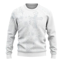 Samoa AIGA Mamanu Siapo Malu Motifs Ugly Christmas Sweater Lotu a Tamaiti White Ver