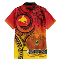 Papua New Guinea 50 Years Family Matching Off The Shoulder Long Sleeve Dress and Hawaiian Shirt Motuan Motifs