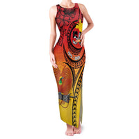 Papua New Guinea 50 Years Family Matching Tank Maxi Dress and Hawaiian Shirt Motuan Motifs