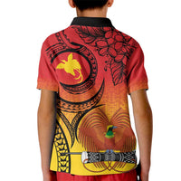 Papua New Guinea 50 Years Kid Polo Shirt Motuan Motifs