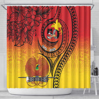Papua New Guinea 50 Years Shower Curtain Motuan Motifs