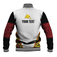 Personalized Papua New Guinea Baseball Jacket Hapi De bilong Indipendens PNG