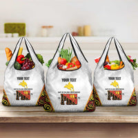 Personalized Papua New Guinea Grocery Bag Hapi De bilong Indipendens PNG