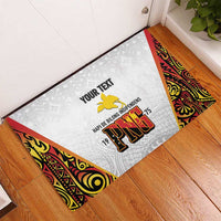 Personalized Papua New Guinea Rubber Doormat Hapi De bilong Indipendens PNG