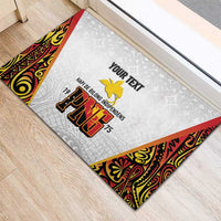 Personalized Papua New Guinea Rubber Doormat Hapi De bilong Indipendens PNG
