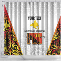 Personalized Papua New Guinea Shower Curtain Hapi De bilong Indipendens PNG