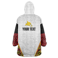 Personalized Papua New Guinea Wearable Blanket Hoodie Hapi De bilong Indipendens PNG