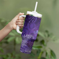 Aotearoa Taniko Matariki Tumbler With Handle Cosmic Violet