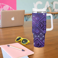 Aotearoa Taniko Matariki Tumbler With Handle Cosmic Violet