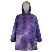 Aotearoa Taniko Matariki Wearable Blanket Hoodie Cosmic Violet