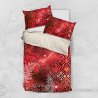 Aotearoa Taniko Matariki Bedding Set Cosmic Red
