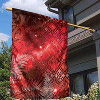 Aotearoa Taniko Matariki Garden Flag Cosmic Red