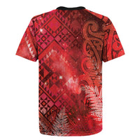 Aotearoa Taniko Matariki Rugby Jersey Cosmic Red