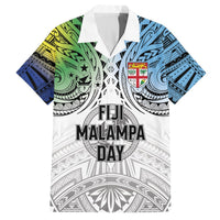 Malampa Fiji Day Hawaiian Shirt Gradient Style LT7 White - Polynesian Pride