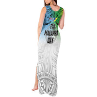 Malampa Fiji Day Tank Maxi Dress Gradient Style LT7 - Polynesian Pride