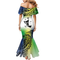 Malampa Day Mermaid Dress Emblem Gradient Style LT7 - Polynesian Pride