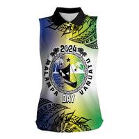 Malampa Day Women Sleeveless Polo Shirt Emblem Gradient Style