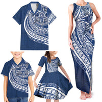 Tonga Queen Salote College Personalized Family Matching Tank Maxi Dress and Hawaiian Shirt Ngatu Tokelaufeletoa Motifs