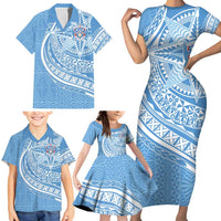 Tonga Apifo'ou Kolisi Personalized Family Matching Short Sleeve Bodycon Dress and Hawaiian Shirt Ngatu Tokelaufeletoa Motifs