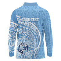 Tonga Apifo'ou Kolisi Personalized Long Sleeve Polo Shirt Ngatu Tokelaufeletoa Motifs