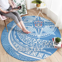 Tonga Apifo'ou Kolisi Personalized Round Carpet Ngatu Tokelaufeletoa Motifs
