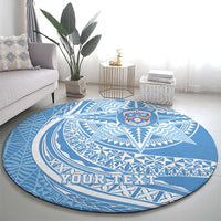 Tonga Apifo'ou Kolisi Personalized Round Carpet Ngatu Tokelaufeletoa Motifs