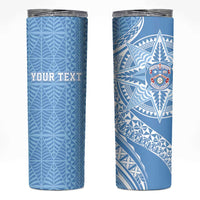 Tonga Apifo'ou Kolisi Personalized Skinny Tumbler Ngatu Tokelaufeletoa Motifs