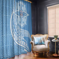 Tonga Apifo'ou Kolisi Personalized Window Curtain Ngatu Tokelaufeletoa Motifs