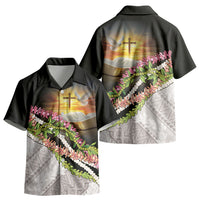 Hawaii Mokihana Mix Pikake Leis Mahalo 'Olelo Kid Hawaiian Shirt Black